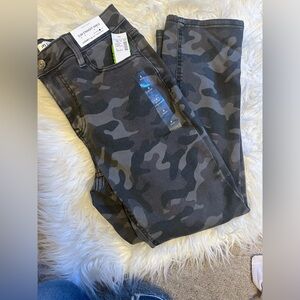 Maurices Gray Camouflage Slim Straight Jeans